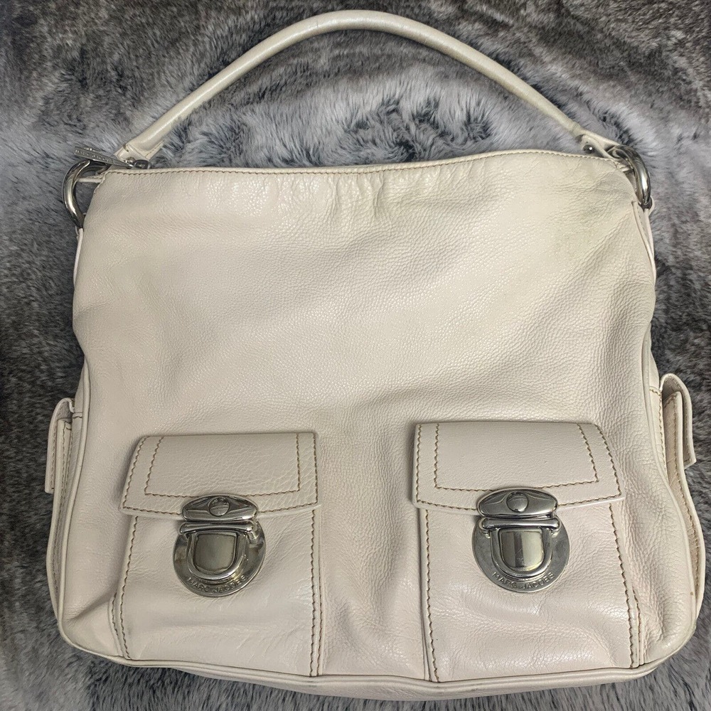 VINTAGE Marc Jacobs Blake Leather Hobo Bag WT 2000s EUPHORIA